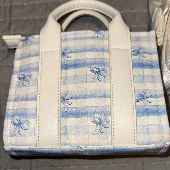 Betsey Johnson Blue and White Mini Crossbody Bag - Picture 8 of 12
